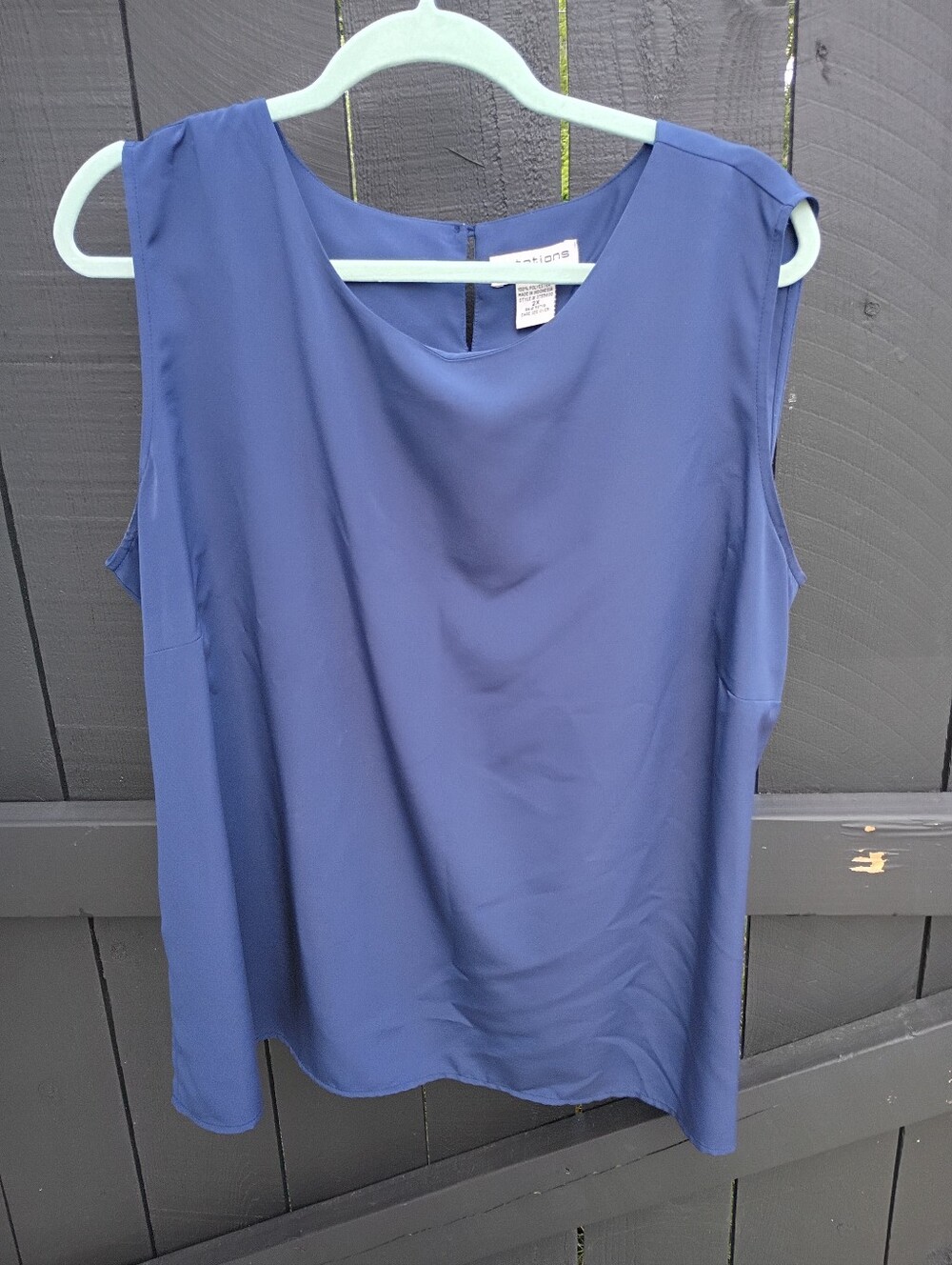 Sleeveless Navy Blue Women's Shell Top